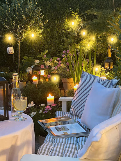 LZINA™ | Festoon Lights Outdoor, 53FT/16M S14 Outdoor Garden LED String Lights, IP65 Waterproof Outdoor String Lights Main Power 2700K 15+1(Replacement) Bulbs for Outdoor Patio Terrace Yard Wedding Party