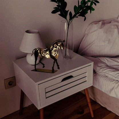 LZINA™ | Horse Sculpture - AdonisMetal - Rustic Elegance - Timeless Decorative Piece