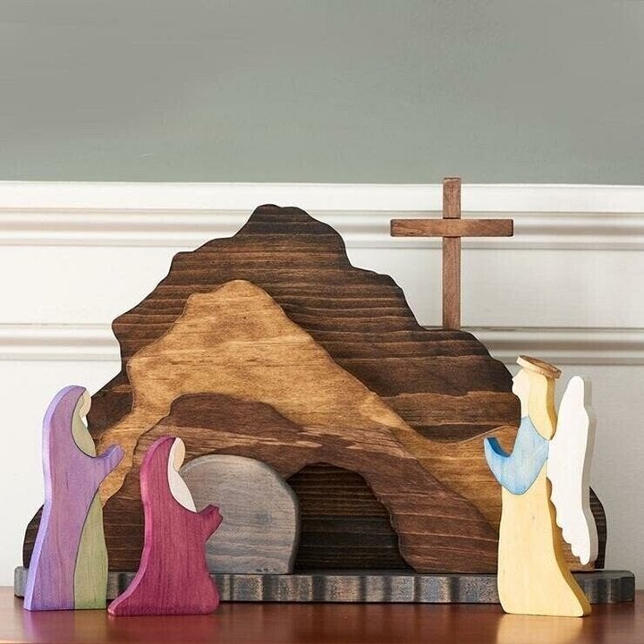 LZINA™ | Easter Scene Wooden Decoration