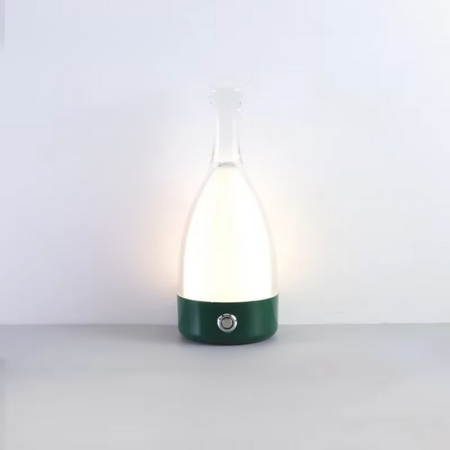 LZINA™ | Wine Bottle Desk Lamp with Bluetooth Speaker – Rechargeable Modern Bedside Night Light