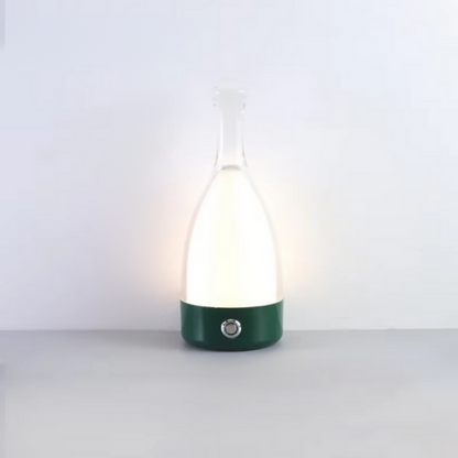 LZINA™ | Wine Bottle Desk Lamp with Bluetooth Speaker – Rechargeable Modern Bedside Night Light