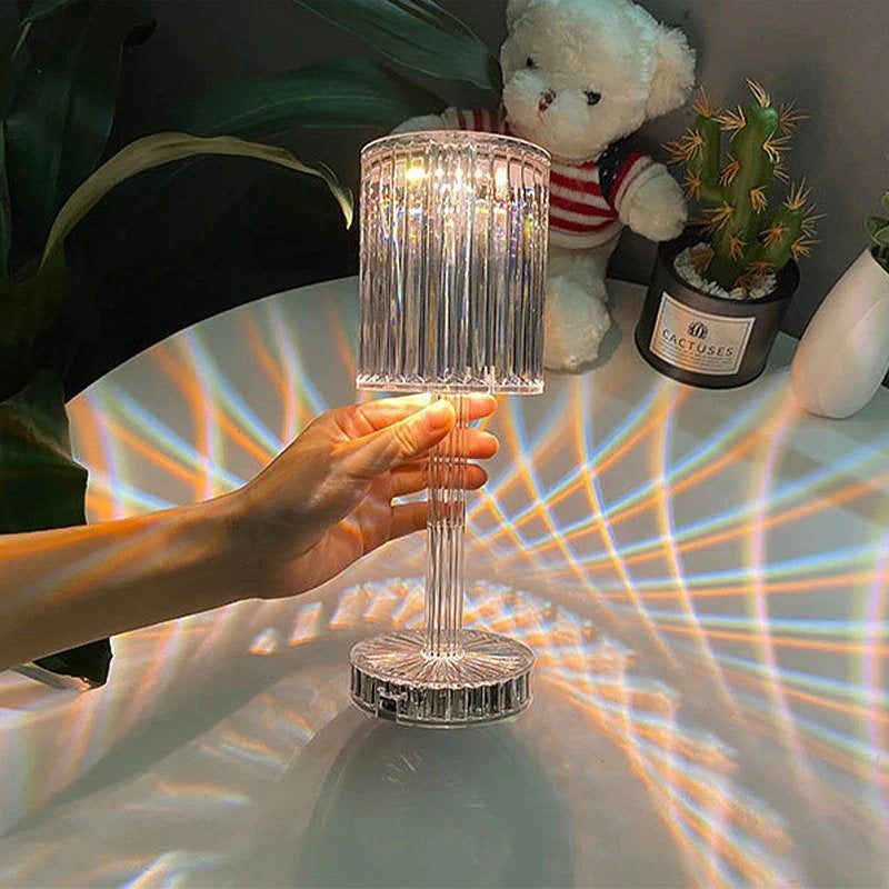 BowLift Touch-Activated Gatsby Crystal Lamp