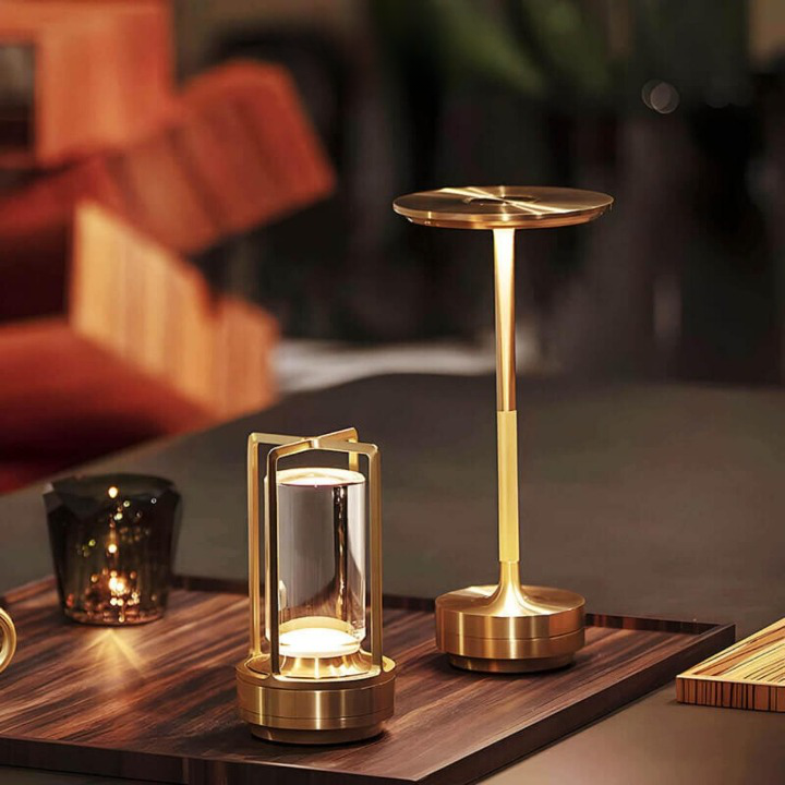 AuraLux BowLift: Luxury Wireless Table Lamp with Elegant Design