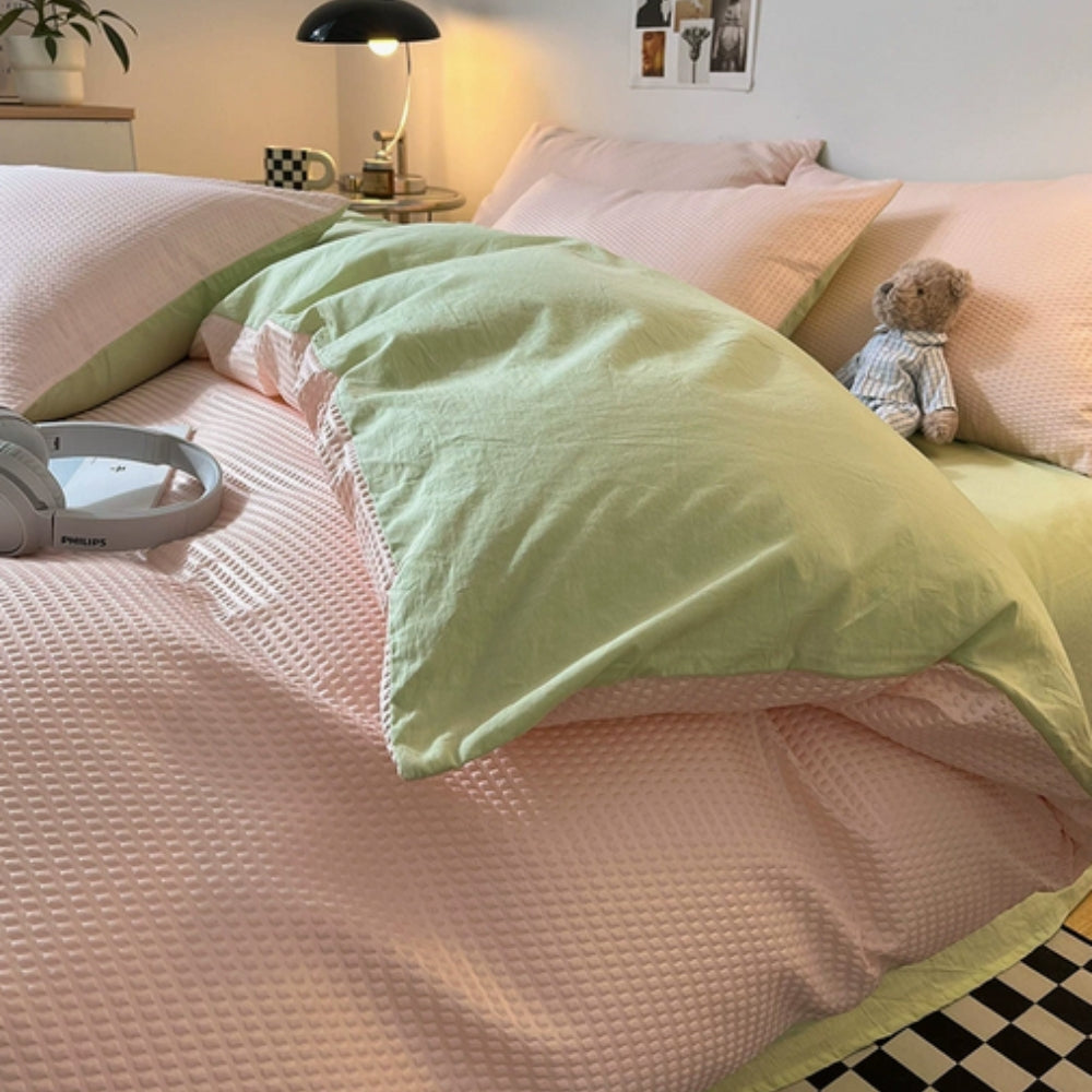 BowLift | Beaumont Ultra-Soft Waffle Duvet Set | 3pcs Set