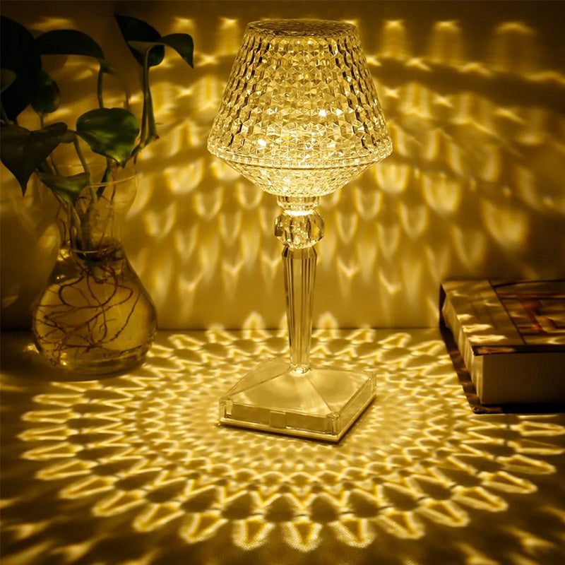 BowLift Crystal Table Lamp – Elegant Glass Lighting for Any Room