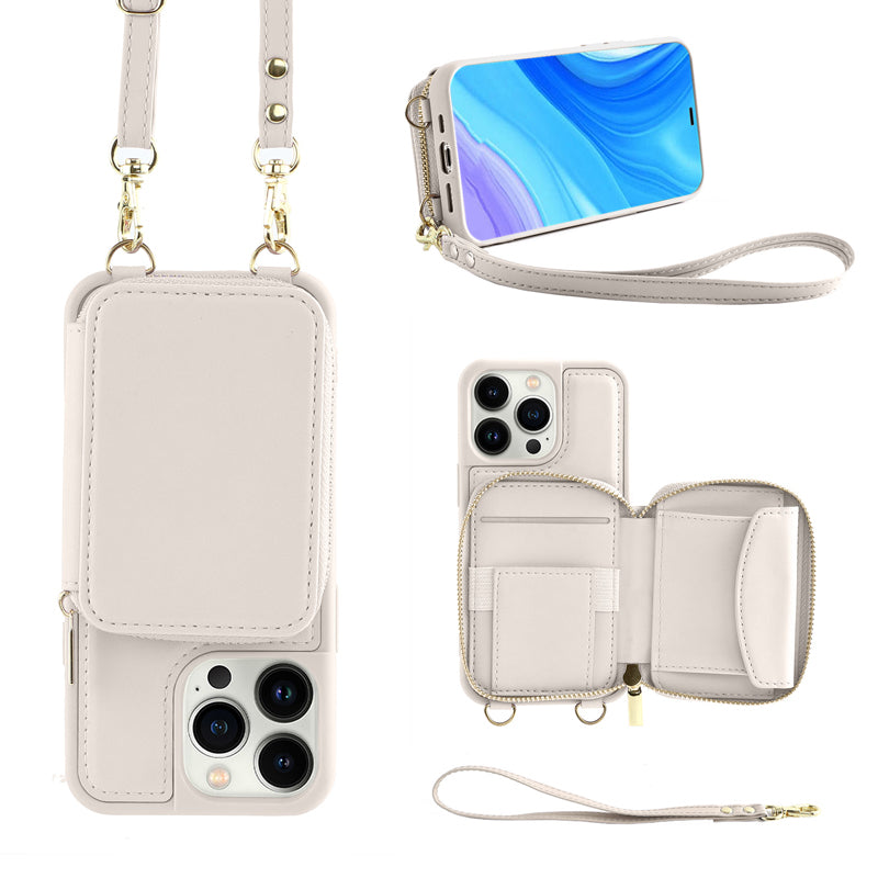 LZINA™ | Phone case with wallet & sling, crossbody handbag