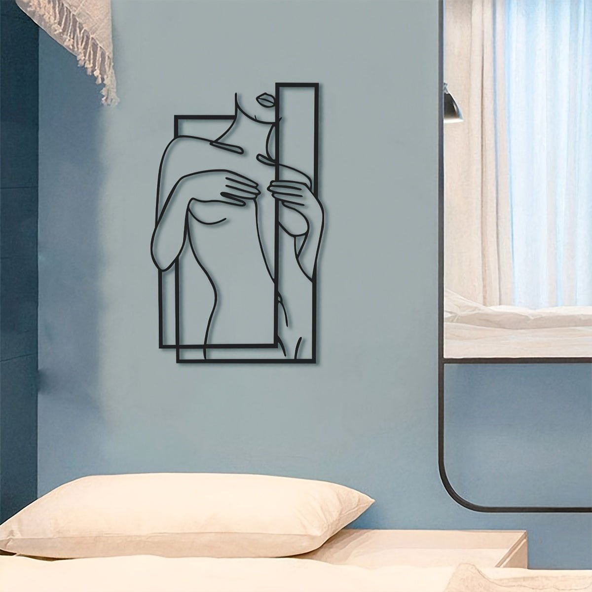 LZINA™ | LineaArt Metal Wall Decoration - Modern Minimalist Wall Art for Bedroom