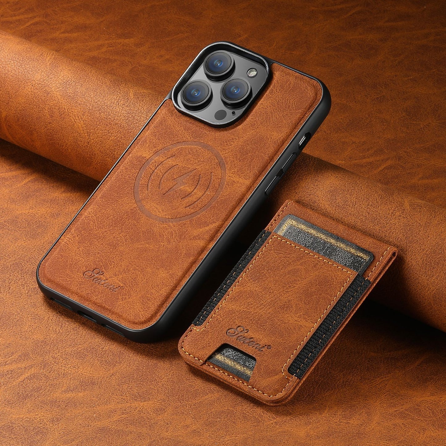LZINA™ | Leather phone case with card holder and MagSafe compatibility