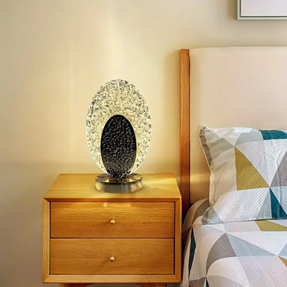 BowLift Peacock Table Lamp - Modern Luxury with CrystalGlow