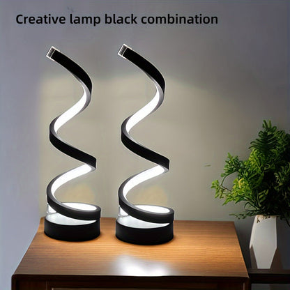 BowLift Modern Spiral Table Lamp – Creative LED Desk Light with Cozy Warm Glow, Perfect for Bedroom, Living Room, and Study Decor