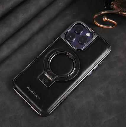 LZINA™ | Luxury Leather Invisible Stand iPhone Case