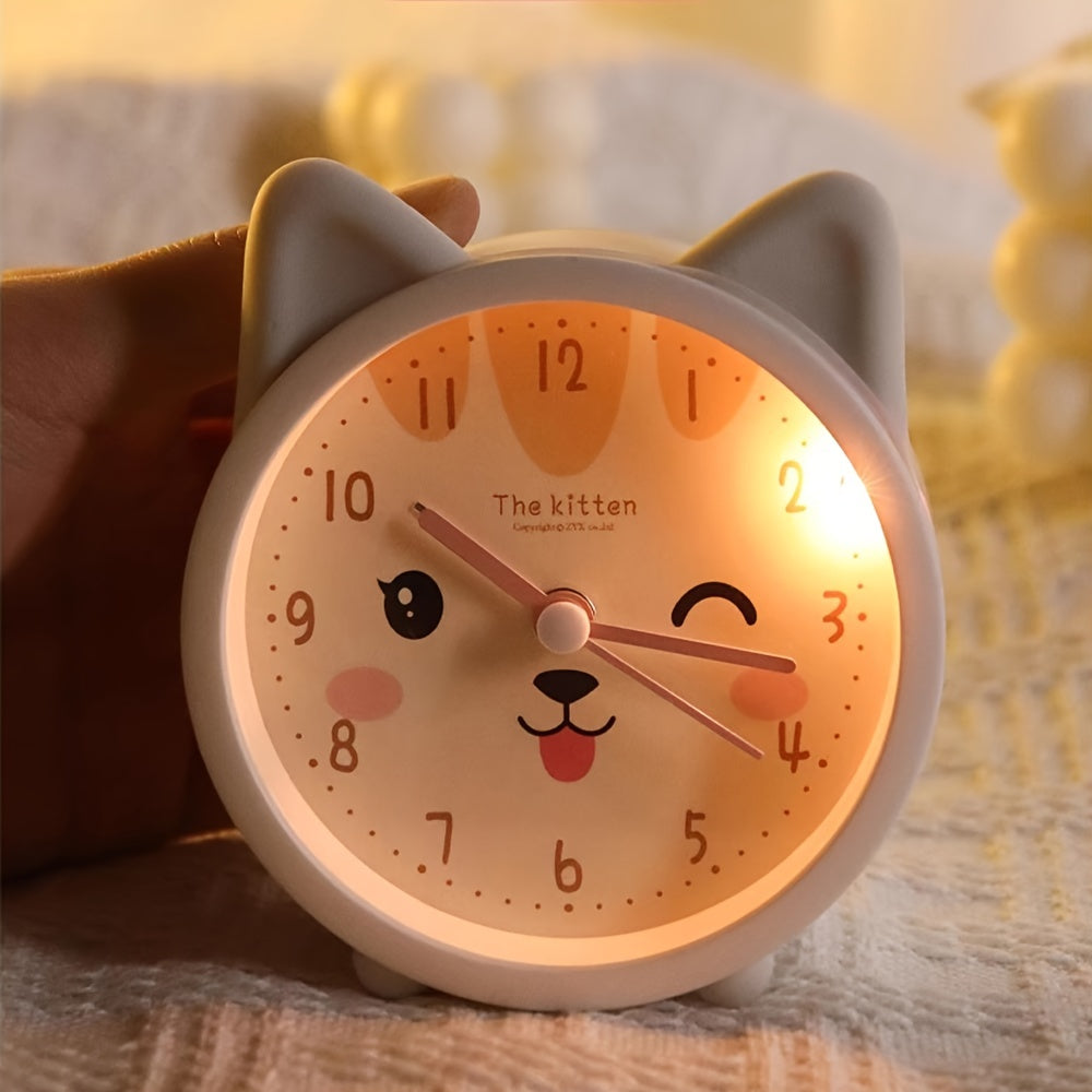 LZINA™ | Children's Alarm Clock with Night Light – Quiet, Rabbit Pattern & Compact Design