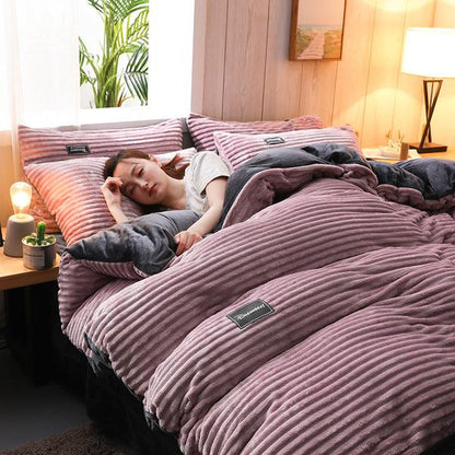 LZINA™ | Thickened Corduroy Velvet Bedding Set