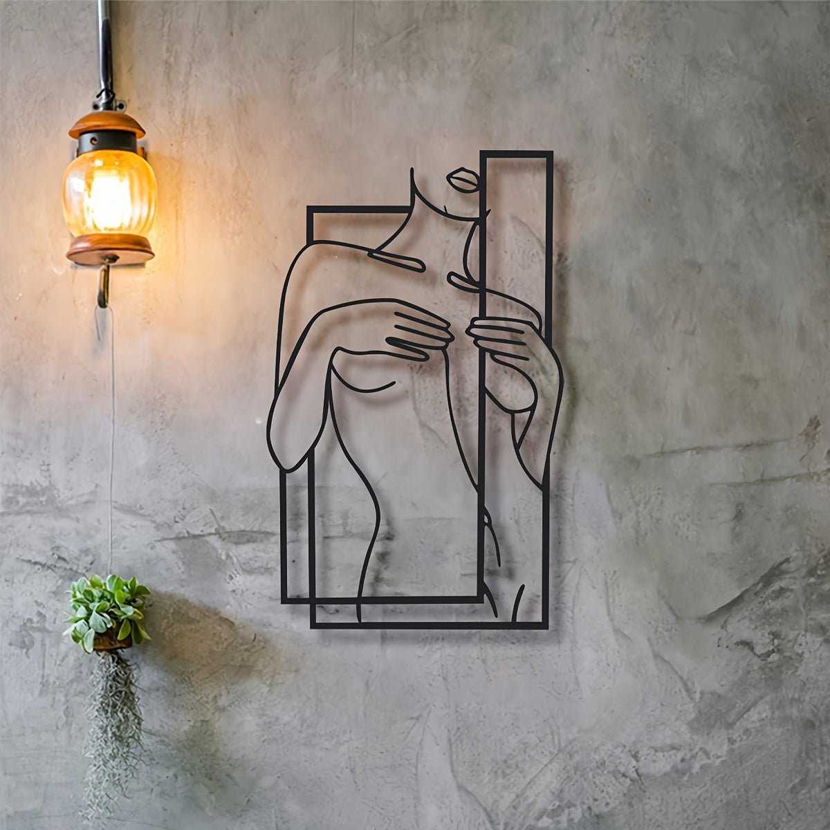 LZINA™ | LineaArt Metal Wall Decoration - Modern Minimalist Wall Art for Bedroom