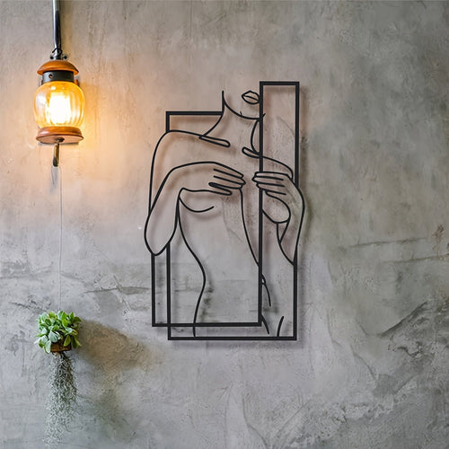 LZINA™ | LineaArt Metal Wall Decoration - Modern Minimalist Wall Art for Bedroom