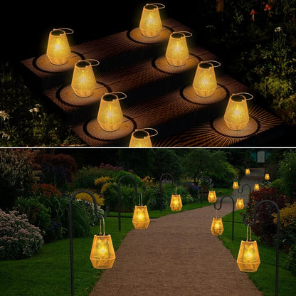 LZINA™ | Solar Outdoor Handwoven Garden Lamps | Waterproof Landscape Light for Villa & Terrace Decoration - Alpho