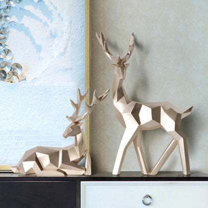 LZINA™ | Geometric Deer Statue