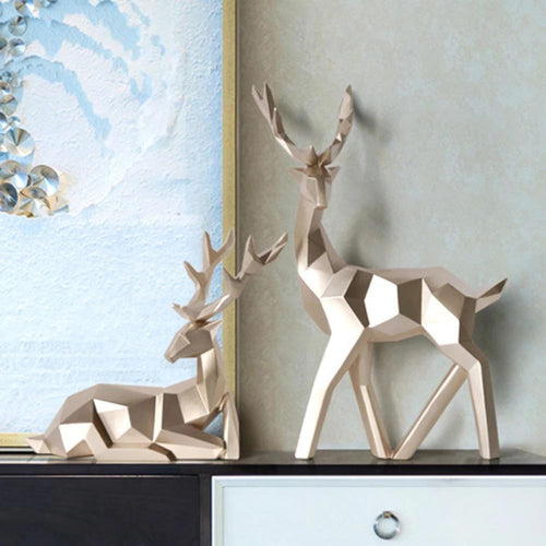 LZINA™ | Geometric Deer Statue