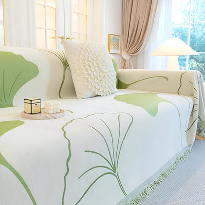 BowLift | Pastoral Style Ginkgo Leaf Sofa Cover