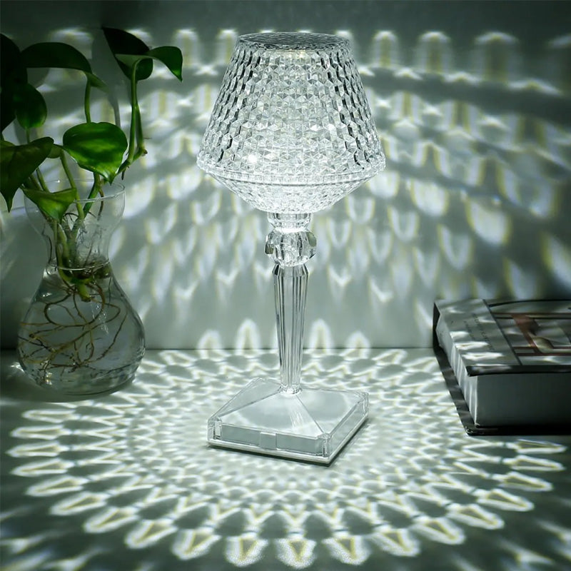 BowLift Crystal Table Lamp – Elegant Glass Lighting for Any Room