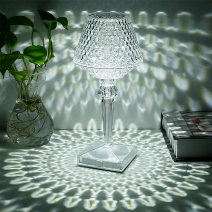 BowLift Crystal Table Lamp – Elegant Glass Lighting for Any Room