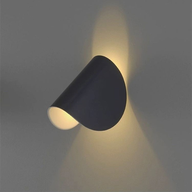 BowLift Eveline: Modern Geometric LED Wall Light with 4 Color Options, Indoor/Outdoor Metal Fixture