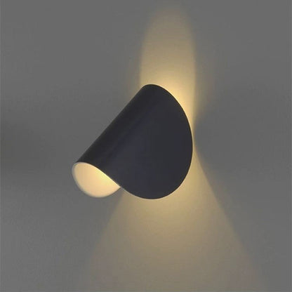 BowLift Eveline: Modern Geometric LED Wall Light with 4 Color Options, Indoor/Outdoor Metal Fixture