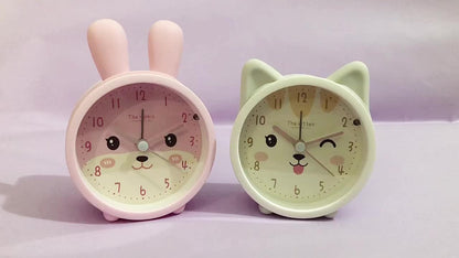 LZINA™ | Children's Alarm Clock with Night Light – Quiet, Rabbit Pattern & Compact Design