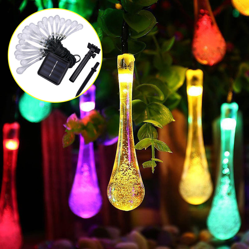 LZINA™ | Solar Water Droplet String Lights