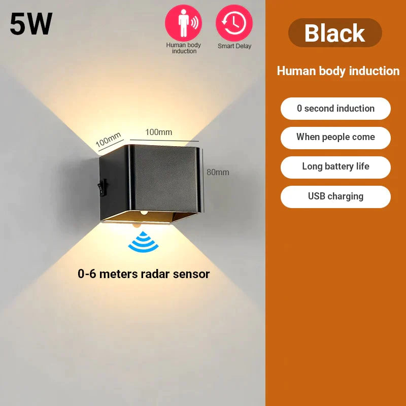 BowLift: Luxurious Wireless Wall Lamp for a Sleek, Cable-Free Glow