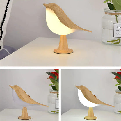 BowLift Bird Lamp Lumina — Touch-Control Ambient Night Light with Aromatherapy Diffuser