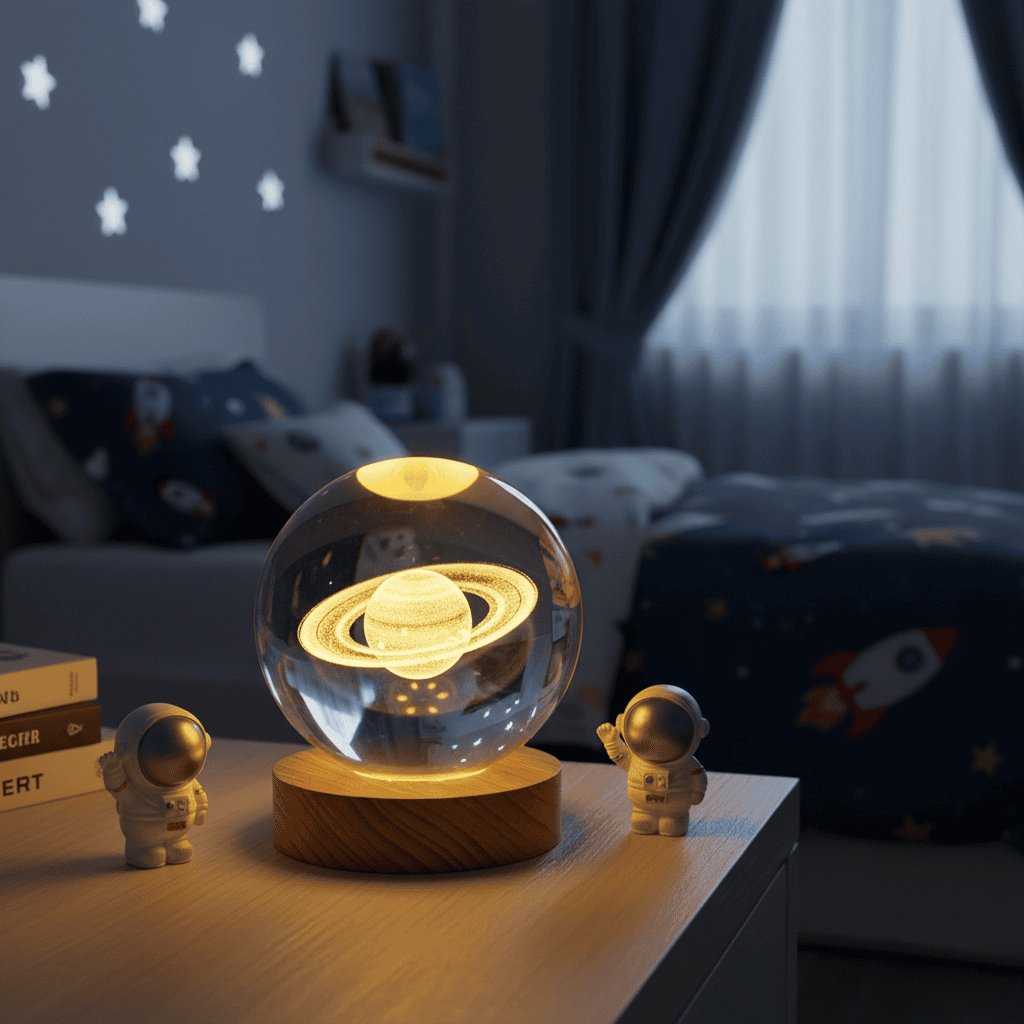 LZINA™ | Elegant 3D LED Night Light with Sparkling Star Effect