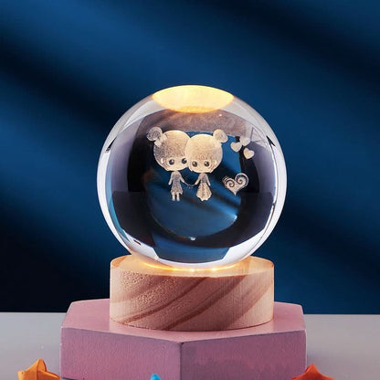 LZINA™ | Elegant 3D LED Night Light with Sparkling Star Effect