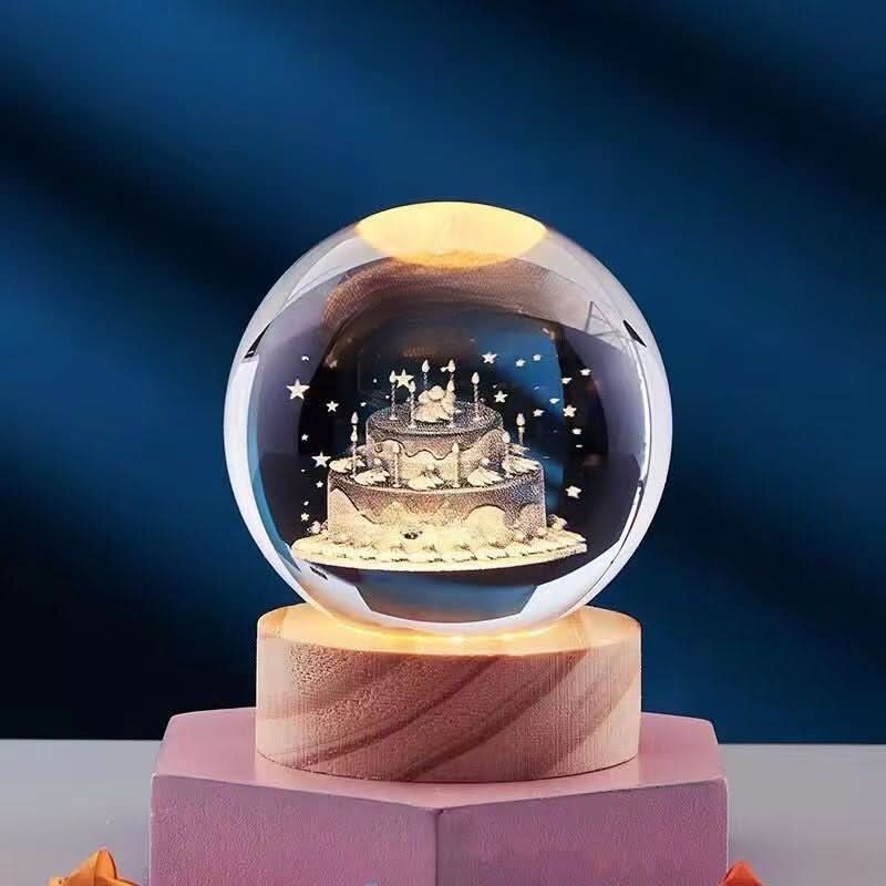 LZINA™ | Elegant 3D LED Night Light with Sparkling Star Effect