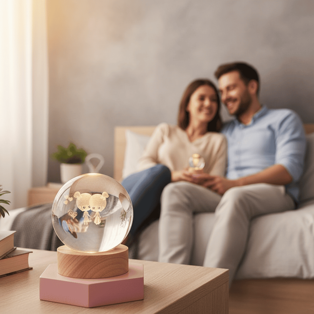 LZINA™ | Elegant 3D LED Night Light with Sparkling Star Effect
