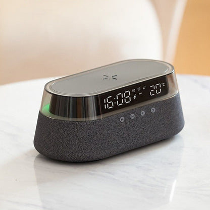 LZINA™ | Night Light Wireless Charging Alarm Clock Retro Bluetooth Speaker