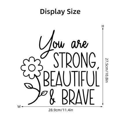 Daily Affirmation Quotes Mirror Stickers Removable Peel N Stick Vinyl Decals For Bathroom Bedroom Inspirational Home Decor Touches | Bowlift
