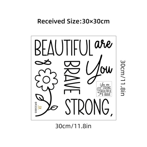 Daily Affirmation Quotes Mirror Stickers Removable Peel N Stick Vinyl Decals For Bathroom Bedroom Inspirational Home Decor Touches | Bowlift
