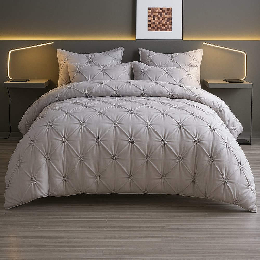 LZINA™ | Amore Luxury Pinch Pleat Duvet Cover Set