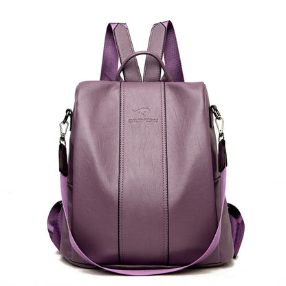 BowLift | Theft-Proof Leather Backpack for Women in Vintage Style