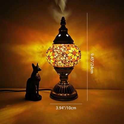 BowLift Traditional Tiffany Oval Glass Iron 1-Light Table Lamp – Elegant Living Room Accent