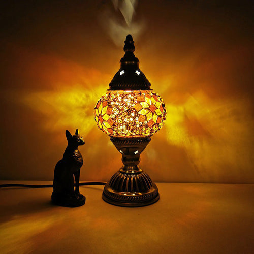 BowLift Traditional Tiffany Oval Glass Iron 1-Light Table Lamp – Elegant Living Room Accent