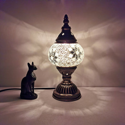 BowLift Traditional Tiffany Oval Glass Iron 1-Light Table Lamp – Elegant Living Room Accent
