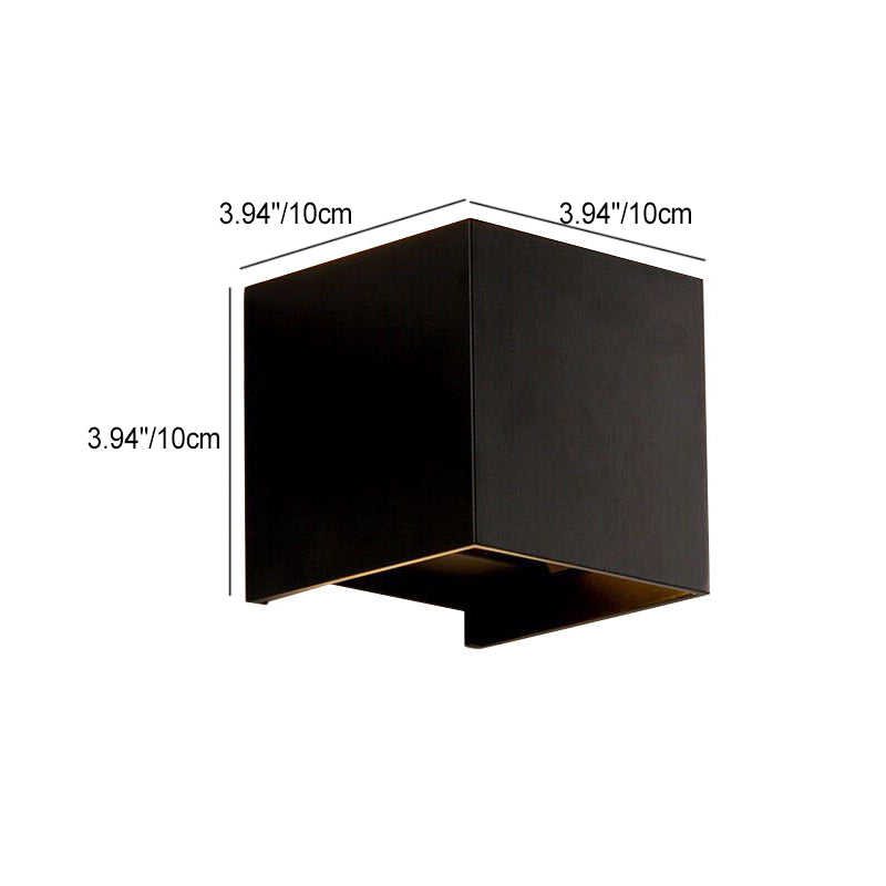 BowLift Modern Minimalist Waterproof Cube Up/Down Aluminum & Glass Induction LED Wall Light – Bedroom Lamp