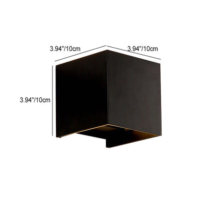 BowLift Modern Minimalist Waterproof Cube Up/Down Aluminum & Glass Induction LED Wall Light – Bedroom Lamp
