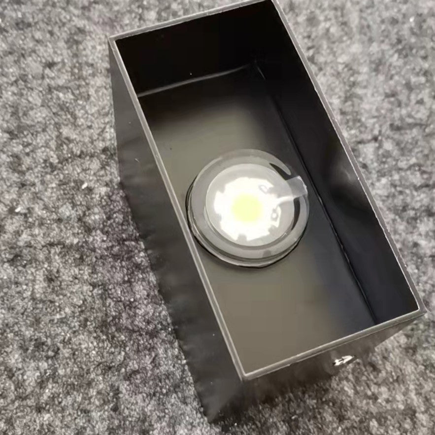 BowLift Modern Minimalist Waterproof Cube Up/Down Aluminum & Glass Induction LED Wall Light – Bedroom Lamp