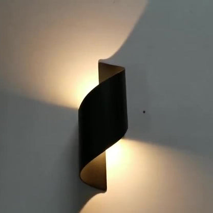 BowLift Modern Minimalist Waterproof Spiral LED Wall Light – Aluminum & Acrylic, Ideal Bedroom Lighting