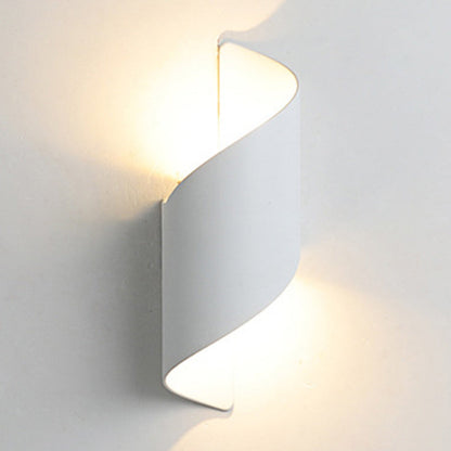 BowLift Modern Minimalist Waterproof Spiral LED Wall Light – Aluminum & Acrylic, Ideal Bedroom Lighting
