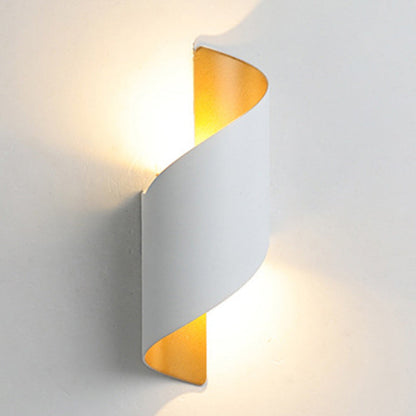 BowLift Modern Minimalist Waterproof Spiral LED Wall Light – Aluminum & Acrylic, Ideal Bedroom Lighting