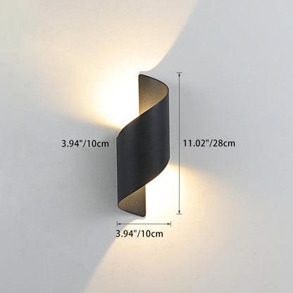BowLift Modern Minimalist Waterproof Spiral LED Wall Light – Aluminum & Acrylic, Ideal Bedroom Lighting